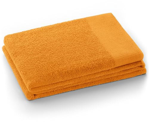 AmeliaHome Duschtuch 70x140 cm Orange 100% Baumwolle Qualität Saugfähig Amari