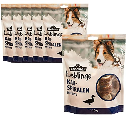 Dehner Lieblinge Hundesnack, Premium Hundeleckerli getreidefrei, Kausnack für ausgewachsene Hunde, Ente, 6 x 110 g (660 g)