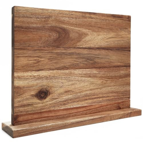 Uniharpa Ceppo magnetico in legno per coltelli, grande, 40,6 x 30,5 cm, organizer universale per coltelli, espositore da banco con forti magneti, magnete per coltelli, ceppo per coltelli, docking