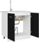 Wakects - Mueble de Cocina Bajo Fregadero con 2 Puertas, de Aglomerado, 80 x 46 x 81,5 cm, Color Negro
