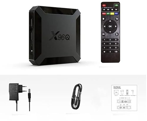 X96Q 1/8G Box Android TV Box Media Player hög kvalitet (Android 9.0) med fjärrkontroll och HDMI-kabel, mediaspelare 4K krom TV-box