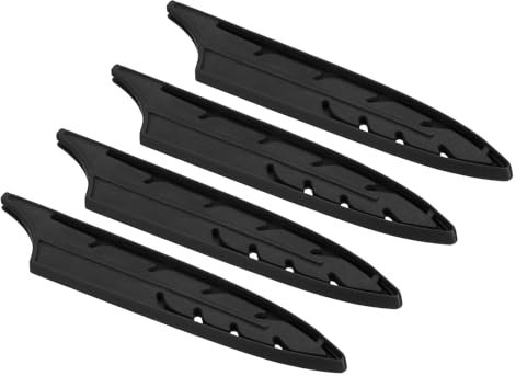 PATIKIL Foderi Coltelli per Coltello Cucina per 5 Coltello Santoku 4pz Bordo Coltello Guardia Coltello Fodero Copertura Manico Piuma Coltello Universale Set Nero 5,2x 1