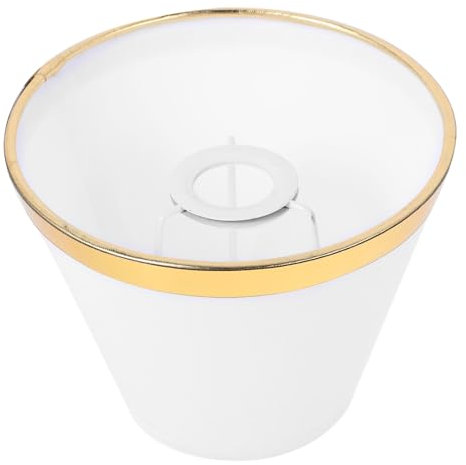 HOMSFOU Lampenschirm Aus Stoff Dekorativer Lampenschirm Lampenschirme Für Tischlampen Aus Leinen Für Stehlampe Schreibtischlampenschirm Tuch Weiß Austauschbar Leuchter