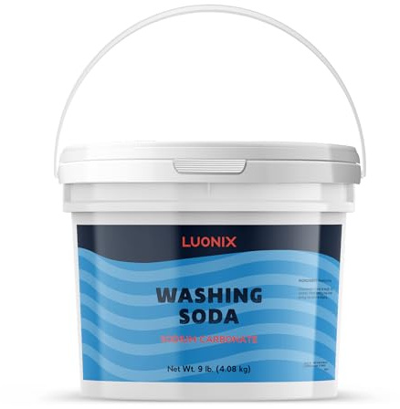Luonix Washing Soda, 1 Gallon Bucket, Sodium Carbonate, Soda Ash, Laundry Additive