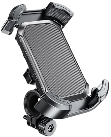 Phone Holder Clamp | 360° Rotation Motorcycle & Bicycle Phone Mount | Quick Release Handlebar Cell Phone Clamp for Indoor, Treadmill, Scooter, Stroller, Shopping Cart