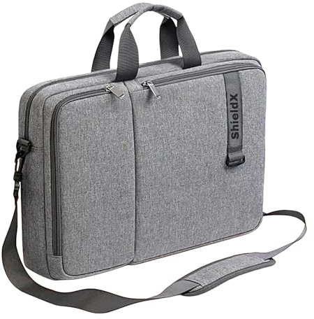 (Test: Sehr gut) Laptoptasche 17 Zoll Aktentasche Wasserabweisend Umhängetasche Schultertasche Businesstasche Laptop Tasche, kompatibel mit Lenovo Acer HP Dell Samsung Microsoft MacBook