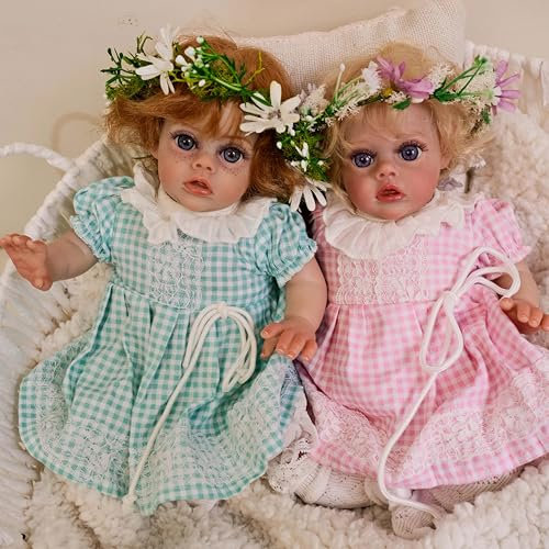 YIHANGG 30cm Fee Elfe Reborn Baby Lebensecht Zwillinge Junge und Mädchen Reborn Puppen Reborn Babypuppen wie Echt Neugeborene Geburtstag (Twins)