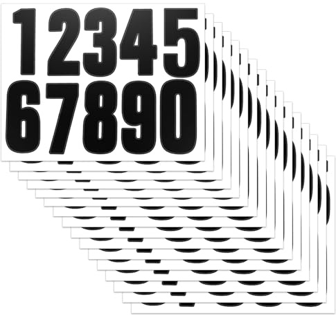 KELAV Numeri Adesivi grandi 15 Pezzi, Adesivi con Numeris, 0-9 Numeri per Cassetta Postale, Numero Civico da Esterno, Numero Autoadesivi di Cassetta Vinile per Indirizzo, Segnaletica, Porta