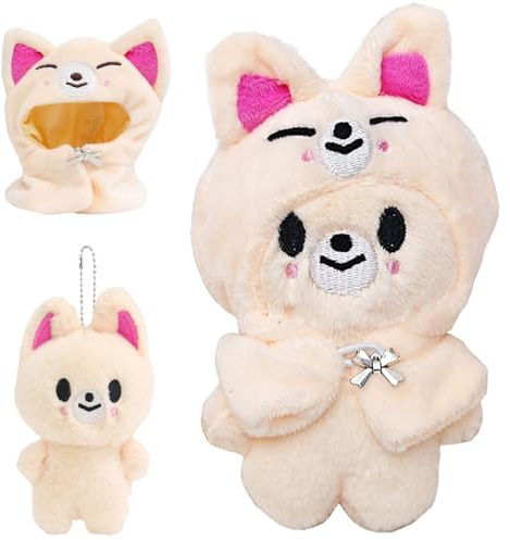 Stray Kids Portachiavi in Peluche, 10CM P-eluche Skzoo, Skzoo Portachiavi in peluche, Kids Official Merch per Zaino Di Pe-luche, Regalo di Compleanno per Bambini e Fan