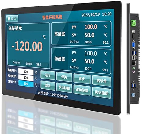 LADECNERHT Touch Screen per Computer Industriale, Panel Pc Industriale con Touch Screen a 10 Punti, all-in-One Ip65, per Chioschi E Fabbriche, Windows 10 13.3inch-i3-3217U(4GRAM+128GSSD)