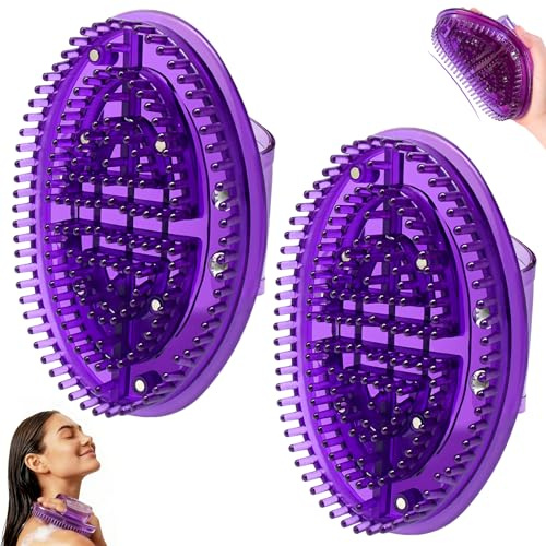 HASAIKA® 2 Pezzi Spazzola per Massaggio Meridiano, Spazzola per Massaggio Corpo, Denti arrotondati per la cura della pelle, massaggio completo per modellare il corpo