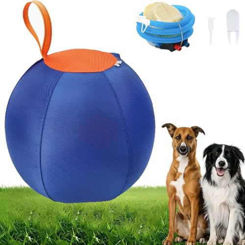 DZ'HUE Balle GéAnte pour Chien, Ballon pour Chien Increvable, Grosse Balle pour Chien, Energiegeladene Rassen, Die Mehr ALS Nur Einen Spaziergang Brauchen (Dunkelblau,L-65 cm)