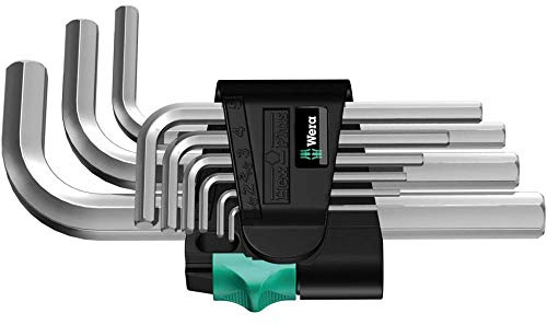 Wera 950/9 SM N Winkelschlüsselsatz, metrisch, gestellverchromt, 9-teilig, 05021406001