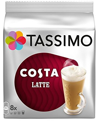 TASSIMO Costa Latte 16 T DISCs (Extra Large Cup Size) 8 Servings