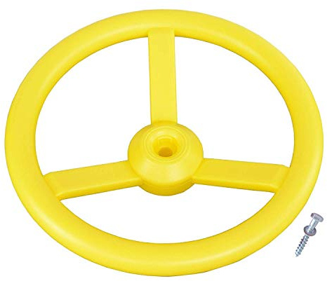 Lenkrad für Spieltürme Ø 33cm Spielhaus Kletterturm Spielplatz Garten Kinder (gelb(