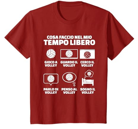 Pallavolo Volley Divertente Donna Uomo Regalo Tempo Libero Maglietta