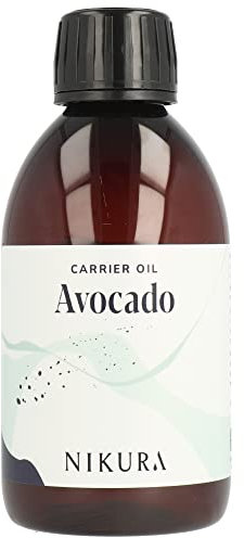 Nikura Avocado Oil Refined - 250ml | For Hair, Skin | 100% Pure | Perfect for Natural Moisturiser & Conditioner, Hair Mask, Body Oil | Vegan & UK Made | BPA Free