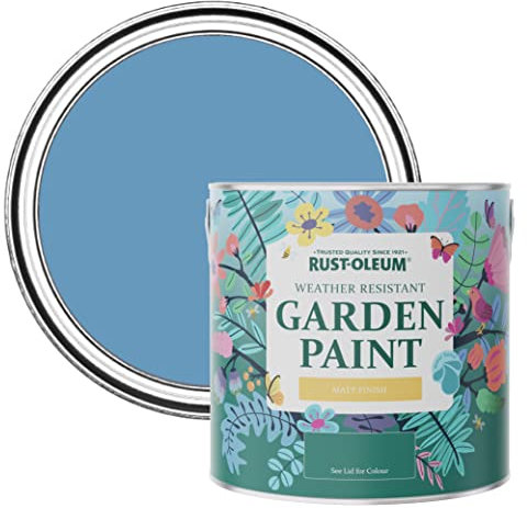 Rust-Oleum Blue Mould-Resistant Garden Paint In Matt Finish - Cornflower Blue 2.5L