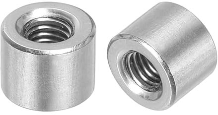 QUARKZMAN 10Pz Dadi Connessione Rotondi M6, Dado Accoppiamento Acciaio Inossidabile 304 Lunghezza 8mm/0.31 Dado Perno Barra Asta Manicotto Lunghezza Staffa, M6x8x10mm