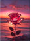 DPIDEA Rose Diamond Painting für Erwachsene, 5D Diamant Painting Bilder DIY Diamant Malerei Rose Diamond Painting Bilder Runde Steine für Zuhause Dekor 30x40 cm