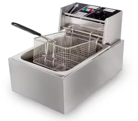Générique Friggitrice elettrica professionale Winning Star, 6 l, 2500 W, acciaio inossidabile