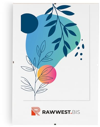 RAWWEST.BIS Cadre Photo sans Bord 70x90 cm à Clips Rectangulaire pour & Poster Verre Acrylique Incassable Idéal pour Salon, Cuisine, Bureau