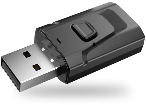 Bluetooth 5.4 USB Receptor Adaptador Transmisor de TV con Jack 3,5 mm Plug & Play Compatible con TV PC Estéreo y Altavoces Windows 7/8.1/10/11
