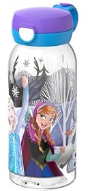 Mepal - Dricksflaska med Flipplock Campus - Locket Öppnas med en Knapptryckning - För Kolsyrade Drycker - Vattenflask - Läckagesäker och Diskmaskinssäker - 600 ml - Frozen Friends