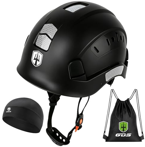GREEN DEVIL Mervex Vent - Casco de seguridad EN 397 | Casco de trabajo ABS con suspensión de 6 puntos | Ventilado | Ajuste con una sola mano 53-63 cm | para construcción e industria