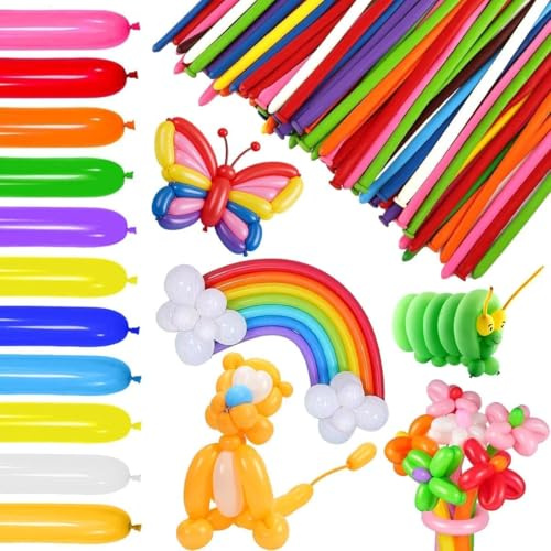 Palloncini Modellabili, 200 Pezzi Lungo Palloncini Modellabili, Magici Palloncini Lattice per Feste Compleanni Matrimoni Decorazione