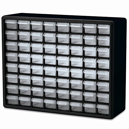 Akro-Mils 10764 Gabinete de Almacenamiento de plástico con 64 cajones para organización de Garaje, Organizador de Cuentas, Almacenamiento Lego, Caja de Herramientas para Profesores, Organizador de