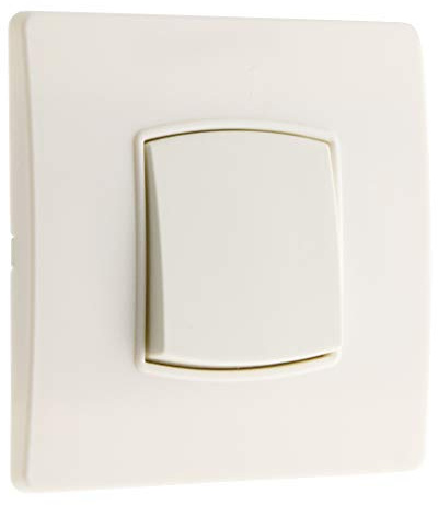 Zenitech - Interruptor Vaivén Borne-Auto con Tornillos y Garras Diwone - Blanco - Compatible con Cajas de Empotrar Estándar - Fijación Invisible - Cableado Rápido - Fácil Clipse de la Placa