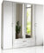 Wimex 78453 Kleiderschrank/ Drehtürenschrank Duo, 4 Türen, 2 Schubladen, 2 Spiegel, (B/H/T) 180 x 198 x 58 cm, Weiß