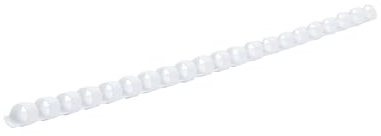 Genie 12377 Lot de 25 reliures spirale en plastique - Convient pour toutes les relieuses - Blanc - Format A4, 8 mm