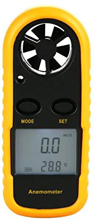Wind Speed Gauge, Anemometer Portable Digital Air Speed Meter Wind Thermometer for Measure Wind Speed and Wind Temperature