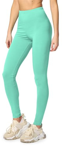 Merry Style långa bomullsleggings för dam MS10-198, Mint, XL