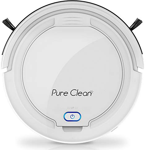 Smart Automatic Robotic Vacuum Cleaner - Slim Rechargeable Electric Automatic Robot Vacuum Cleaner w/, Self Programmed Navigation, Anti-fall Sensors - (Carpet, Hardwood, Linoleum, Tile), White