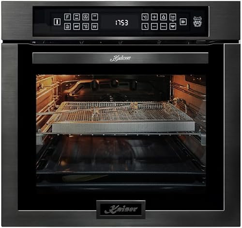Kaiser Four encastrable EH 6306 RS, Four encastrable,noir,79L 15 fct. grill Friteuse Full Touch,Autarkic, Four à air chaud, avec grill, four à convection, Système de nettoyage catalytique
