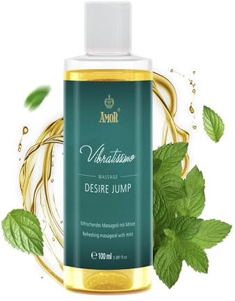Vibratissimo ”Desire Jump” – uppfriskande massageolja med mynta, erotisk kärleksolja, 100 ml