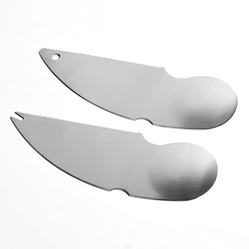 Lot de 2 éplucheurs de kiwi en acier inoxydable pour kiwi