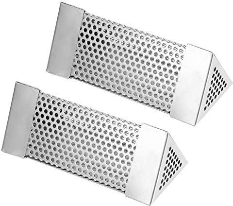 2 Pièces Tube De Fumeur De Barbecue, Boîte De Fumée De Granulés De Tube De Maille Accessoire De Barbecue En Acier Inoxydable De 6 Pouces, Tube De Fumage De Barbecue Portable(Triangle)