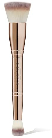Stippling Duo Brush from Sculpted by Aimee - Travel-Friendly, Double-Ended Synthetic Foundation Brush and Precision Head for Airbrushed Finish
