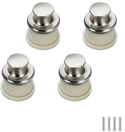 FEEIMOL 4 pièces Tatami Caché Bouton Poussoir Poignées Encastré Poignée Invisibles Poignées de Tiroir Cuisine Poignee de Placard Bouton de Porte Poignées pour Armoire trou unique