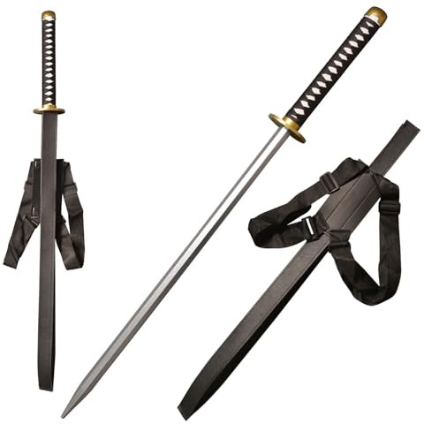Claymeur 100 cm Schwarzes Katana Anime Samurai Schwert von Hayakawa AKI für Cosplay, Kostümzubehör Requisiten
