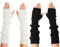 TELAIN 2 Paar Damen Armwärmer, Lange Fingerlose Handschuhe, Modische Dehnbare Strick Armstulpen für Frauen, Daumenloch Stretch Handschuhe, Bequeme Armwärmer für Herbst und Winter
