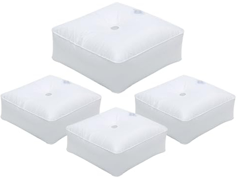 Kellegour 4 sacchetti per il peso dell'acqua, borsa per il peso, borsa per il peso, borsa per il peso, portatile, pieghevole, colore bianco, per supporto per ombrelloni, per 8 litri di sabbia o acqua