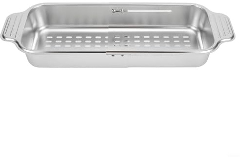 Escurreplatos sobre el fregadero, bandeja colador ajustable, organizador de encimera de cocina, inserto duradero para fregadero, almacenamiento sobre el fregadero, para lavar alimentos, frutas, hogar