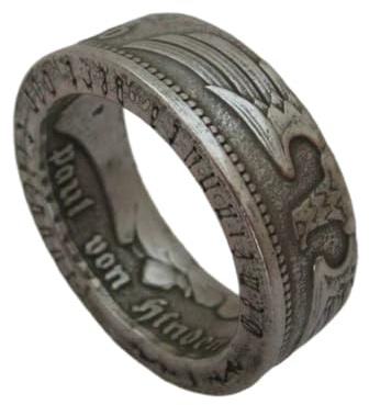 maxsatisf Coin Ring Handcraft Rings Vintage Handmade from German Copy Coin (11)