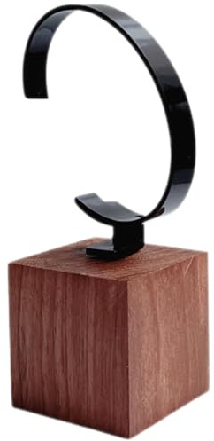KESYOO Supporto Porta Orologio da Polso in Legno Nero Base Antigraffio Espositore Elegante per Orologi da Scrivania Organizer Portatile per Casa Ufficio e Vetrine