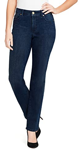 Bandolino Women's Mandie Signature Fit High Rise Straight Leg Jean, Nightfall, 14